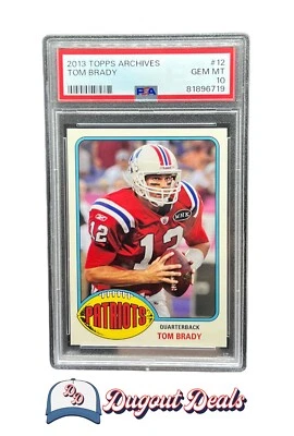 2013 TOPPS ARCHIVES TOM BRADY PSA 10 GEM-MINT - Image 1 of 2