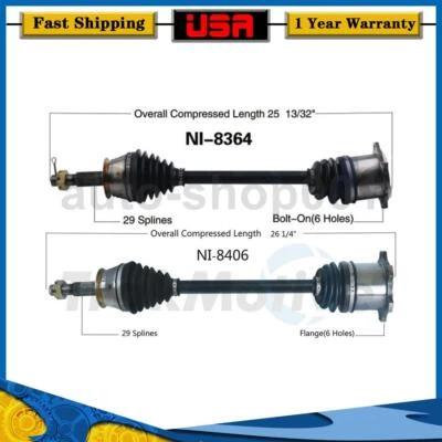 TrakMotive Rear CV Axle Joint For INFINITI Q45 2006 2005 2004 2003 2002 - Image 1 of 3