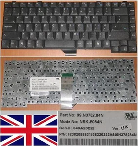 Keyboard qwerty UK Advent 7048 7035 7081 7105 7109 NSK-E084N 99.N3782.84N New - Picture 1 of 1