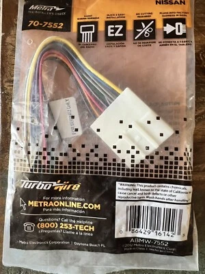 Metra & Turbo Wire Radio Wiring Harness Power 4 Speaker for Nissan / Subaru  - Imagem 1 de 4