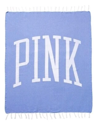 Victoria's Secret розовый фестиваль бахрома пляж одеяло / бросить синий 60» новый - Изображение 1 из 4