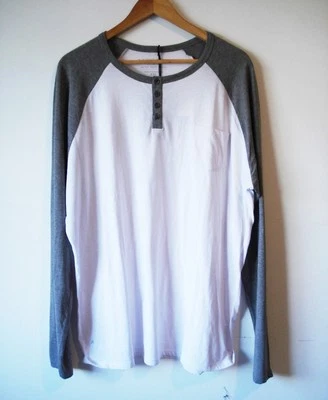 ROGUE STATE VINTAGE LONG SLEEVE COLOR-BLOCK GREY WHITE SHIRT XXL - Image 1 of 2