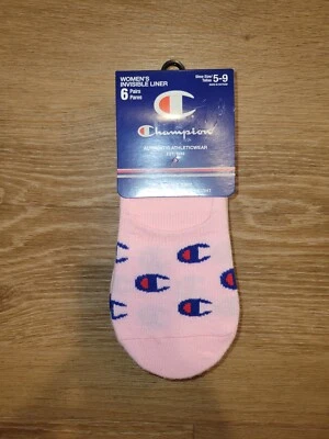 Meias femininas Champion forro invisível 6 pares suporte arco leve novas - Imagem 1 de 4