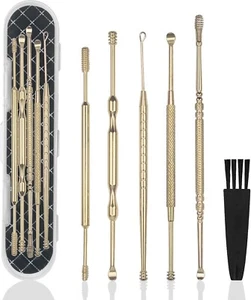 6 Pcs Ear Wax Removal Kit,Professional Double-Headed Ear Pick Earwax Removal Too - Picture 1 of 7