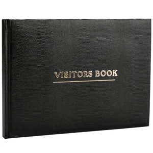 Visitor Book Deluxe Black for Business - Office/Hotels/Guest Houses/Reception - Picture 1 of 6