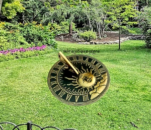 Nautical Sun Sundial Clock for Garden Yard Outdoor Home Decor For Sundial Gift - Picture 1 of 6