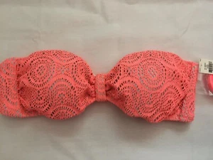 NWT PINK Victoria’s Secret Bandeau Bikini Top Size L - Picture 1 of 4