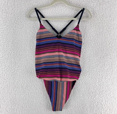 Traje de baño Athleta Capri a rayas con blusa de una pieza para mujer rosa talla 36 B/C Foto 1 de 4