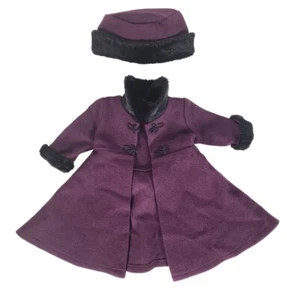 American Girl Doll 2001 Sugarplum Coat, Hat, Purple & Black - Picture 1 of 3