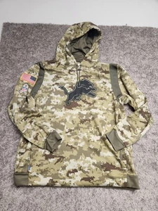Detroit Lions Salute To Service NFL On-Field Green Camo Hoodie Men’s Size 3XL - Picture 1 of 8
