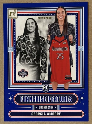 Georgia Amoore Press Proof Blue 2025 Panini Donruss WNBA Franchise Feat #20 (RC) - Image 1 of 2