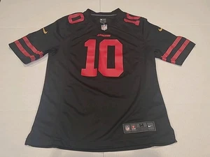Jimmy Garoppolo # 10 SF 49ers Black Jersey Men's Med Nike on Field Stitched - Picture 1 of 8