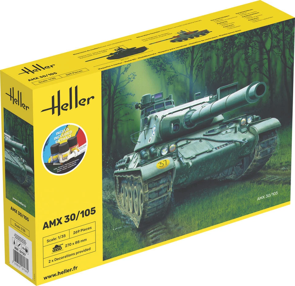 Heller 57137 - 1:35 Starter Kit AMX30/105 - Nuovo - Immagine 1 di 1