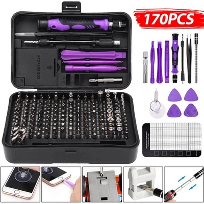 170 in 1 Precision Screwdriver Set Phone PC Laptop Electronics Repair Tool Kit - image 1 of 4