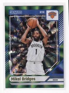 2024 Donruss Mikal Bridges #199 - Green Laser Holo | Knicks - Picture 1 of 3