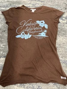 Hollister Brown T- Shirt Size Small - Imagen 1 de 7