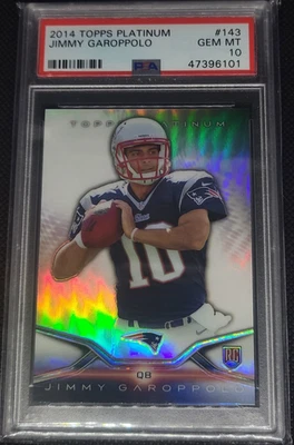 Jimmy Garoppolo 2014 Topps Platinum Rookie #143 PSA 10 Patriots, Raiders, 49ers Foto 1 de 3