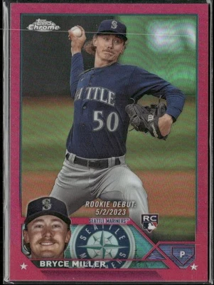 2023 Topps Chrome Update #USC99 Bryce Miller Pink Refractor /399 RC Rookie - Image 1 of 2