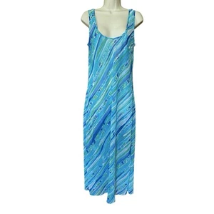 Vestido camisón verde aguamarina transparente de la dinastía California de Expressions cubierta de playa de colección - Imagen 1 de 8