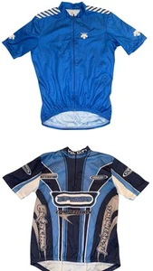 Cycling Jersey EUC 2 Pc Lot Size Medium Blue Descente Athletic Works Biking - Picture 1 of 7