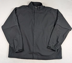 FootJoy Dry Joys Full Zip Jacket Mens 2XL Black Zip Sleeves Golf Performance - Picture 1 of 11
