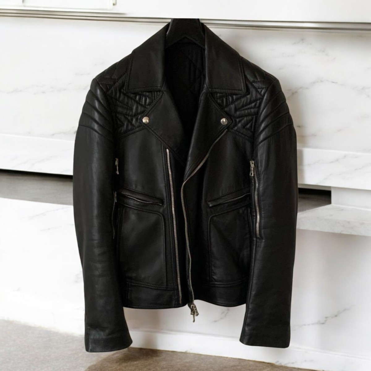 Balmain Leather Outer Shell Coats, Jackets & Vests Balmain Leather Outer Shell Coats, Jackets & Vests