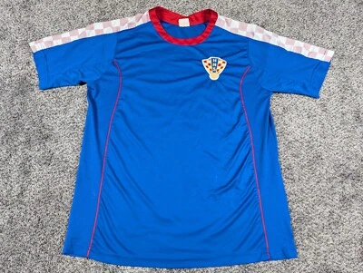 Vintage Croatia Jersey Mens Medium Blue Erasmo #5 Futbol Soccer Rare Shirt - Image 1 of 4
