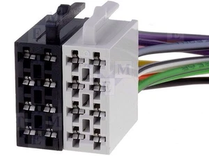 Arnés de cableado ISO estándar para radio de automóvil accesorios estéreo completamente poblados 16 pines ISO - Imagen 1 de 1