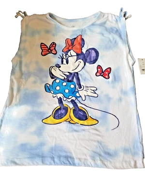 New Disney Minnie Mouse bow Sleeveless Tank top T-Shirt Size L - Image 1 of 4