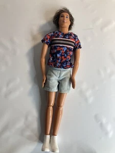 Vintage Male Barbie Ken Doll Brown Rooted Hair & Eyes 90's 1990's With Outfit - Picture 1 of 5