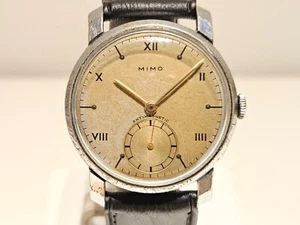 VINTAGE RARE WW2 ERA 33.5mm MEN'S SWISS MECHANICAL WATCH"MIMO"(GIRARD PERREGAUX) - Picture 1 of 17