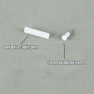 White Anti Dust Silicone Dock Cover Plug for iPhone 4/4S Audio Data Cable Port - Bild 1 von 1