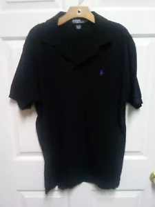 NUEVO Polo Ralph Lauren Polo Para Hombre Talla XL Negro con Poni Púrpura Bordado - Imagen 1 de 5