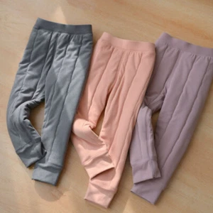 Kids Boys Girl Padded Pants Quilted Bottoming Trousers Warm Thick Outdoor Winter - Picture 1 of 15
