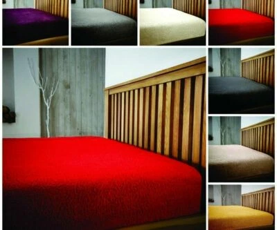 Teddy Bear Fleece Fitted Sheet Cover Sheet Soft Warm & Cosy Sherpa 25CM Deep  - Image 1 of 3