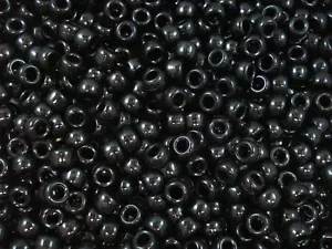 Pony Beads 9x6mm Black 500pc Bulk Pack DIY Jewellery Kids Hair - Picture 1 of 2