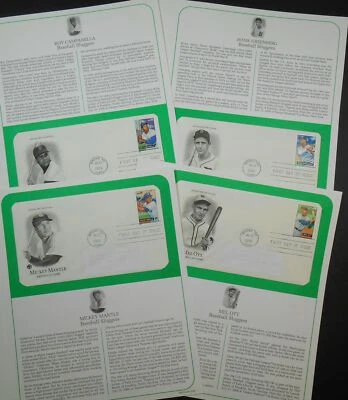 2006 Baseball Sluggers Sc 4080-4083 Mickey Mantle Hank Greenberg PCS page - Image 1 of 3