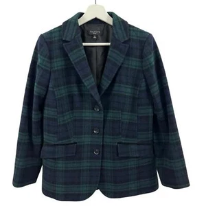 Blazer para mujer Talbots tartán mezcla de lana a cuadros talla 8P - Imagen 1 de 5
