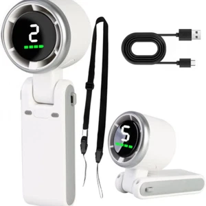 Handheld Mini Fan Portable Foldable USB Lightweight 5-Speed Turbo Quite Outdoor - Picture 1 of 13