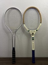 Vintage Dunlop Evonne Goolagong Photo Decal Wood Tennis Racquet Racket 4 1/2”