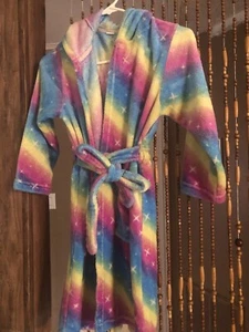 Unicorn flannel Bathrobe Unisex Size 7-8 Year Old - Picture 1 of 4