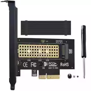 New M.2 NVME to PCIe 3.0 x4 Adapter with Aluminum Heatsink Solution - Picture 1 of 6