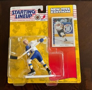 1994 NHL SLU Starting Lineup Brett Hull - St. Louis Blues w/Score SLU card