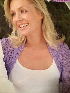Ladies Summer Crop Cardigan Size 8-22 Crochet Pattern - Picture 1 of 2