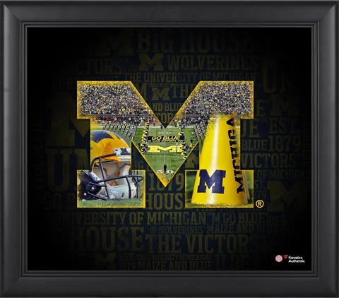 Wolverines Framed 15x17 Team Heritage Collage - Fanatics Cover