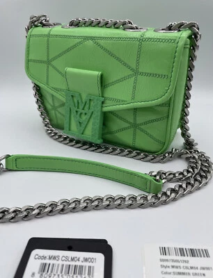 NWT MCM Mena Mini Quilted Crossbody Bag Clutch In Summer Green Limited Edition - Image 1 of 4