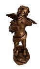 Gold Angel Taper Candle Holder Figurine Table Top Collectible Home Decoration