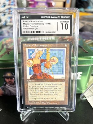 Balm Of Restoration Fallen Empires CGC 10 Graded MTG Magic The Gathering 1994 - Image 1 of 2