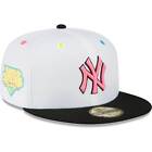 Men's New Era White New York Yankees Neon Eye 59Fifty Fitted Hat