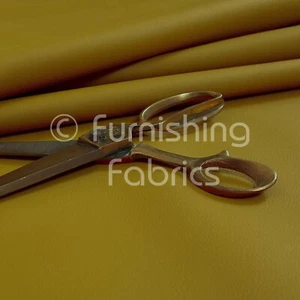 Soft Texture Feel Faux Leather PVC Material Upholstery Fabric Vinyl Yellow Zest - Picture 1 of 4